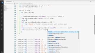 Solving LeetCode #20 "Valid Parentheses" in JavaScript