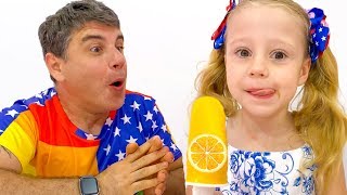 Nastya and dad - stories about ice cream and sweets