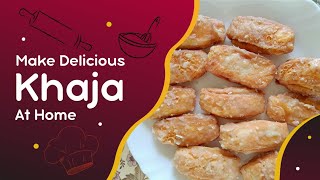 Making Khaja sweet at home. Khaja recipe