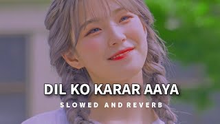 Dil Ko Karar Aaya (slowed+reverb) || Lofi Song || Slowed and Reverb Song || Lofi Mix || Rifuz ||