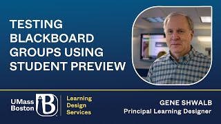 Testing Blackboard Groups Using Student Preview