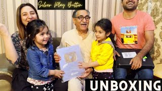 Silver Play Button Unboxing Vlog || Iman andMoazzam Vlogs