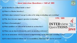 Java Interview Questions – 160 out of 380