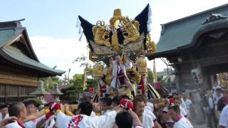 曽根天満宮　宵宮　中筋西　拝殿前　屋台練り歩き　その１