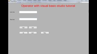 Arithmetic Operator with Vb.net source code