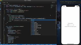 React Native Tutorial 8 - TextInput