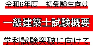 【令和6年度初受験生向け】一級建築士試験概要　スケジュール　合格率　目標点　学科突破　法令集