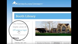 Off Campus Access to Booth Library Resources