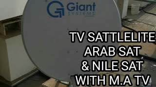 TV SATTELITE DISC ARABSAT \u0026 NILESAT WITH M.A TV CABINET