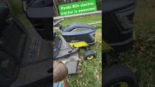 Ryobi 80v battery lawn mower tractor is awesome!