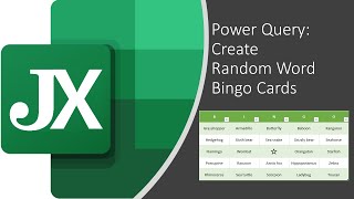 Create Random Word Bingo Cards using Power Query