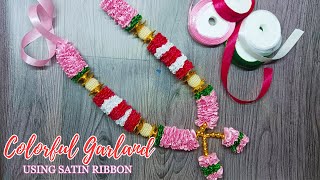 Satin ribbon garland making | #satinribbon CRAFTSEA