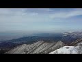 3月・残雪の竜山をドローン空撮する