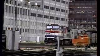 RDMVTL 829 ~ 10/9/1993 AMTRIP 1993 [13] TRAIN 3 DEPARTING @ CHICAGO , IL [5 [GE # 500 \u0026 816]