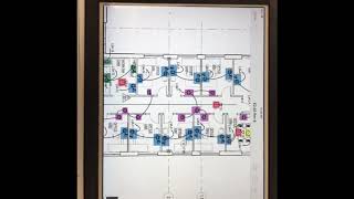 Color coded markups on Procore drawings for room kits