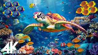 Ocean 4K - Sea Animals for Relaxation, Beautiful Coral Reef Fish in Aquarium, 4K Video Ultra HD #167