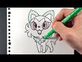 【誰でもかんたん】ニャオハを簡単に描く方法【ポケモン】how to draw nyaoha