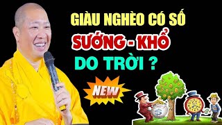 Giàu Nghèo có Số, Sướng Khổ do Trời hay do con người lựa chọn? Hay Quá l Thầy Thích Thiện Thuận