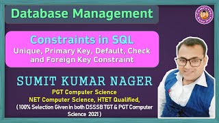 DBMS 08 | Database Management | Constraints in SQL| Integrity Constrains| Types of Constraints | SQL