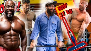 ELITE powerlifter ANATOLY pretended to be a CLEANER with a 32 KILOS mop