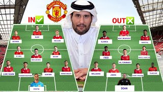 TRANSFERS SUMMER FOR MANCHESTER UNITED UNDER NEW OWNER SHEIKH JASSIM ALL PLAYER IN AND OUT kane moun