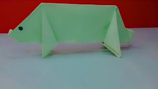 Origami Pig || How To Make Paper Origami Pig Easy | Easy Paper Animal / Paper Crafts - DIY Paper Pig