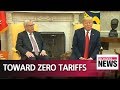 Trump and top European leader agree to work toward zero tariffs