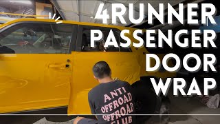 Applying Vinyl Wrap on a 4Runner Rear Passenger Door