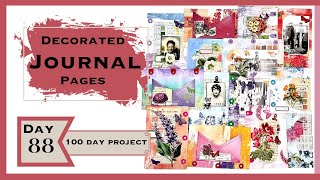 DAY 88 - DECORATING JOURNAL PAGES @49andmarket55 #the100dayproject #papercrafts #junkjournalideas