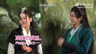 Dilireba The Blue Whisper BTS #8 with Ren Jialun - Strong Winds and on Flying (ENG SUB) 迪丽热巴与君初相识花絮