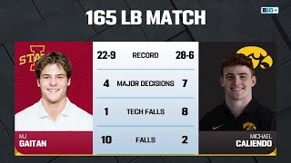 165 LBs: Iowa's Michael Caliendo vs. Iowa State's MJ Gaitan | Iowa Wrestling | 11/23/24