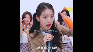 Wonyoung's deep voice 😳😳