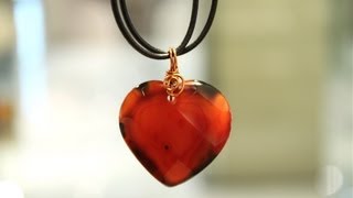 How to Wire Wrap a Gems Heart Pendant Bail