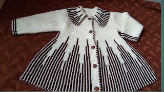 Baby Frock, Sweater, cardigan For 1 to 2 years step by step with full measurement | Part 8 In Hindi.