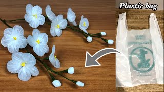 DIY Beautiful flower from plastic bag | ดอกไม้สวยๆ จากถุงพลาสติก