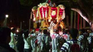 植附太鼓台　夜の宮入