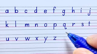 English writing small letters a - z | English handwriting small letter abcd | En