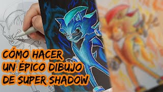 Cómo HACER un ÉPICO DIBUJO DE super shadow FÁCILMENTE