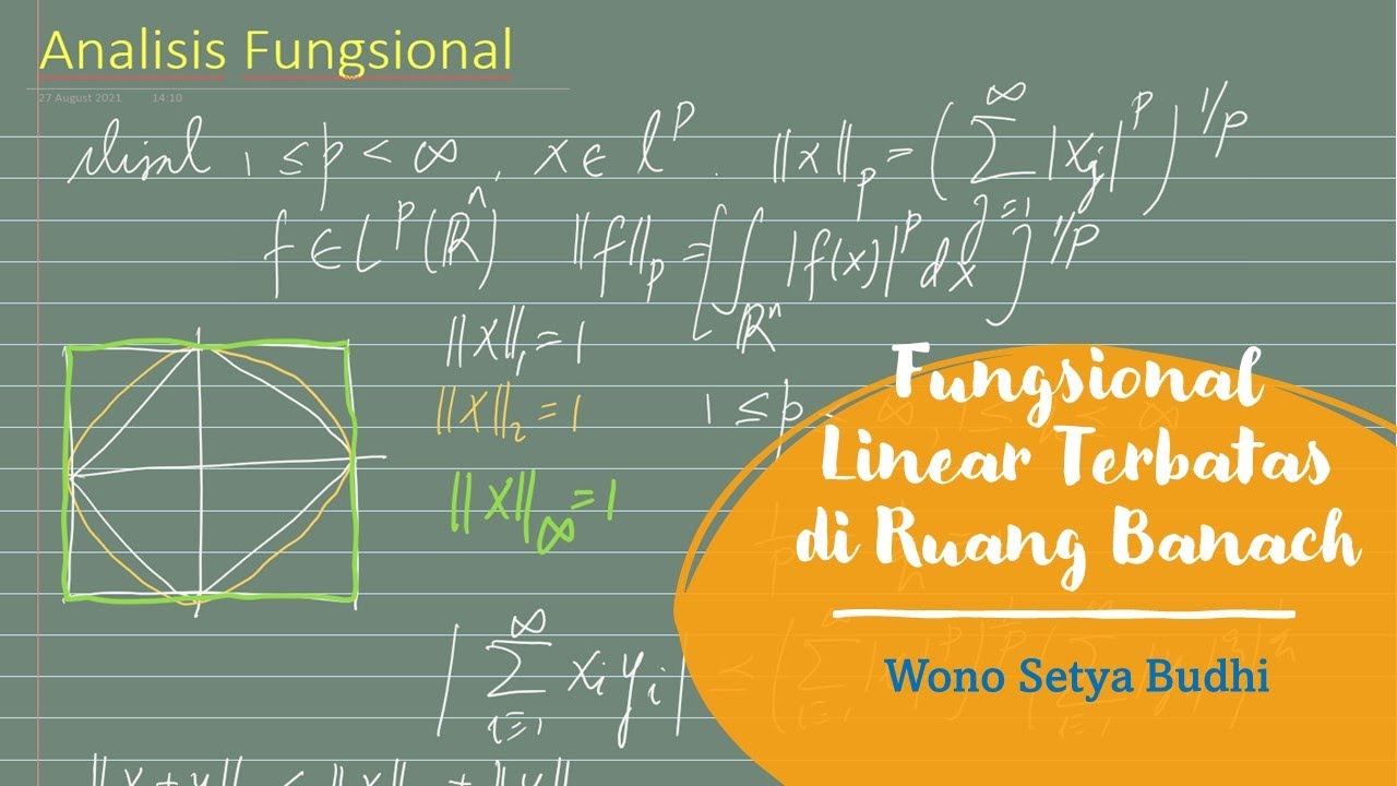 08 Fungsional Linear Terbatas Di Ruang Banach - YouTube