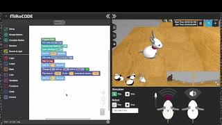 MiRoCODE Blockly Example מירו קוד בלוקלי דוגמה לתוכנית ראשונית