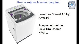 Lavadora Consul 16kg (CWL16AB) - Roupas vermelhas/Ciclo Tira odores