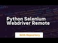 python selenium webdriver remote