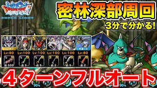 【DQMSL】災いの密林深部を宝玉4個で完全フルオート周回!!【ドラクエ】