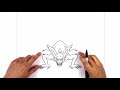 how to draw kurama naruto art tutorial