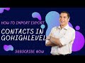 How to import and export contacts in gohighlevel