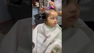 1 year old Baby first time hair cut || This video got 1.2 million views in facebook reel @evanika