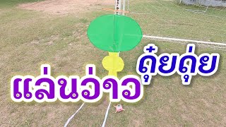 แล่นว่าว วิ่งว่าว ทดสอบว่าวดุ๋ยดุ่ยทรงจันทบุรีขนาด1เมตร(100เซนติเมตร) ลมตอนกลางวัน |อ้ายด้า