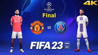 FIFA 23 - Manchester United vs PSG - UEFA Champions League Final | PS5™ Gameplay [4K 60FPS] Next Gen