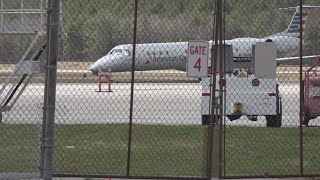 Airplane gets stuck in the mud at Bangor International Airport