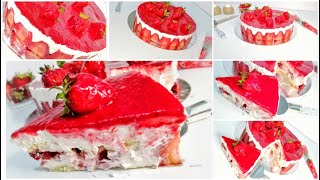 Fraisier à la crème diplomate🍓🍓فريزيي بطريقة سهلة و بكريمة رائعة المذاق